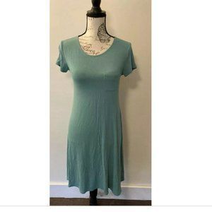 Peruvian Connection Women’s A-Line T Shirt Dress Casual Blue/Green Size Small